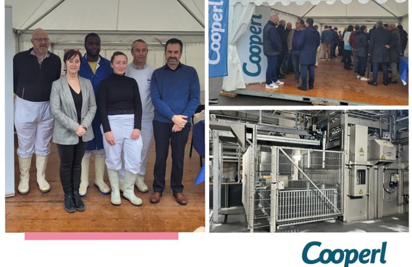 Inauguration slaughtering line in Montfort-sur-Meu in Brittany France