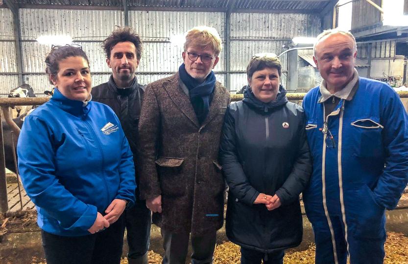 French Minister of Agriculture with Cooperl member breeders