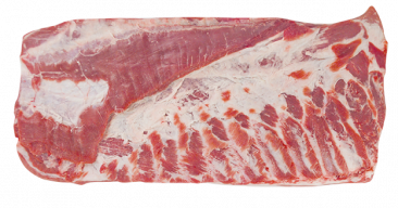Pork boneless belly rindless, trimmed spared ribs 123401