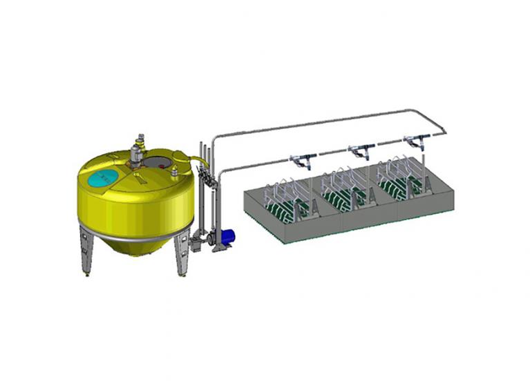 Building - Modulosoupe, liquid feeding system