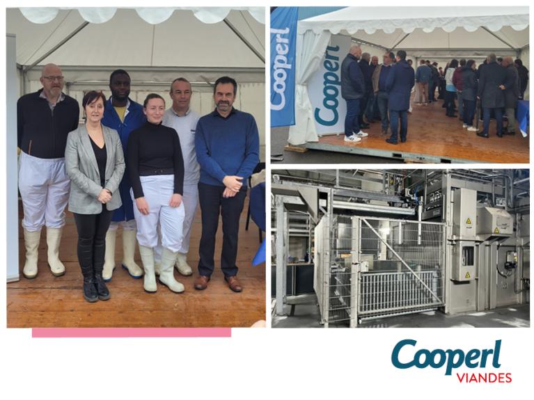 Inauguration slaughtering line in Montfort-sur-Meu in Brittany France